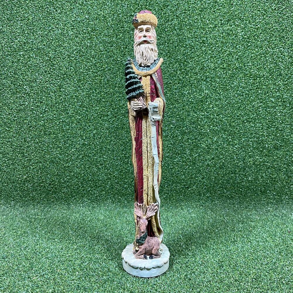 Vintage Windsor Collection Old World Santa Resin Tall Pencil Figurine